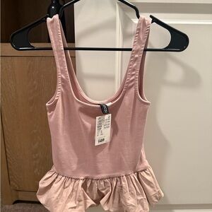 H&M Bubble-Hem Tank Top XS